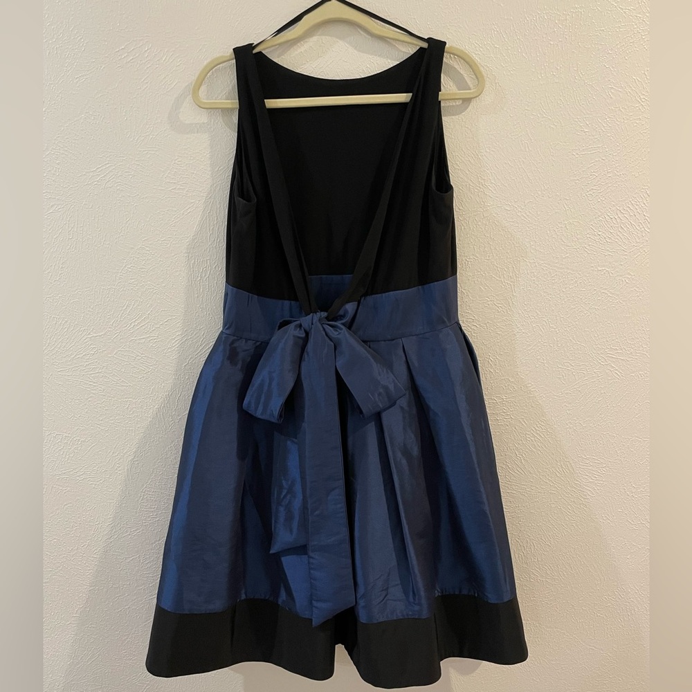Cupcake Tea Length Fashion Dress | Size 12 | Black & Navy Blue
